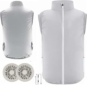 新品暑さ対策　軽量ファン付きナイロンベストSTARTER空調ベストSK00012 春夏用]空調服®サイドファン遮熱ハーネスベストセット2(02